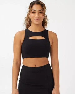 Cotton On Women's Smoothing Cut Out Vestlette Top Black XS NEW $29  6334133-01 - Picture 1 of 3