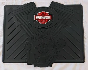 Harley Davidson Engine Rubber Utility Mat Work Garage 16.5” X 13" Collector 1999 - Picture 1 of 7