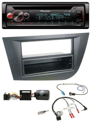 Pioneer Lenkrad DAB CD Bluetooth USB Autoradio für Seat Leon 2005-2010 schwarz - Bild 1 von 4