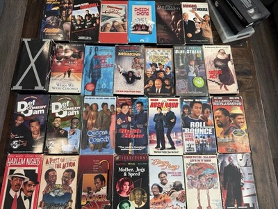 31 VHS Movie Lot Comedy Action Thriller Drama African American Family Vintage Foto 1 de 4
