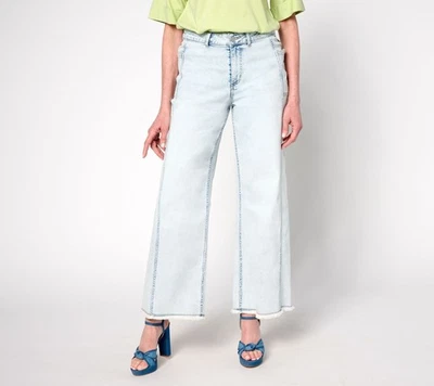 LOGO by Lori Goldstein Women's Plus Sz Pants 18 Regular Full Length Blue A689567 - Image 1 of 4