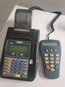Hypercom T7Plus POS Credit Card Machine Terminal W/ Key Pad - No Power Supply  - Picture 1 of 3