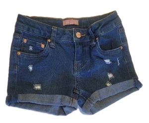 BCBG Girls 6x Denim Distressed Shorts, Preowned In Great Condition. Adjustable. - Picture 1 of 9