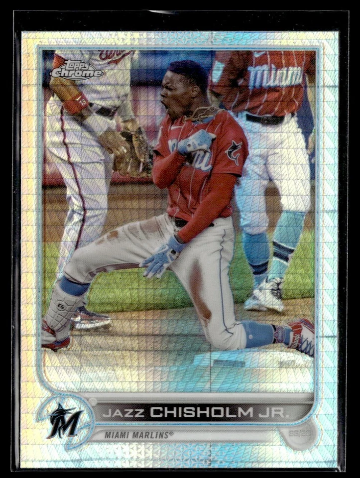 2022 Topps Chrome Prism Refractor #91 Jazz Chisholm Jr. - Image 1 of 2
