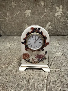 Masons Ironstone Blue Mandalay Miniature Mantle Clock Hand Paint - Picture 1 of 2