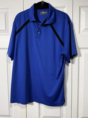 NEW LARGE GRAND SLAM X ROYAL BLUE WITH BLACK ACCENT GOLF SHIRT! - Image 1 of 3