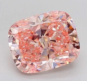 Cushion Cut Diamond 4 Ct VVS1 Clarity 'D' Color Vivid Pink Certified Gems 29S - Picture 1 of 4