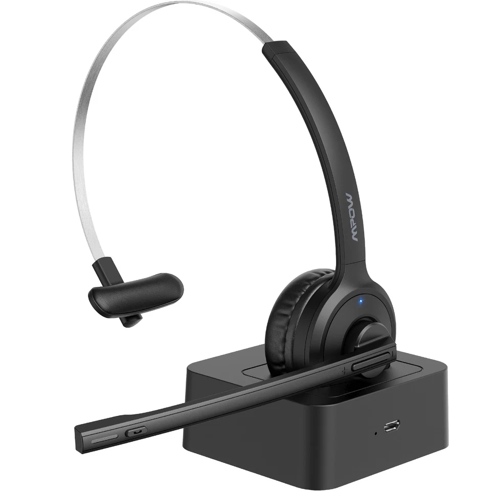 Mpow Wireless Headset & Ladeständer – Stereo-Kopfhörer mit Geräuschunterdrückung - Bild 1 von 4