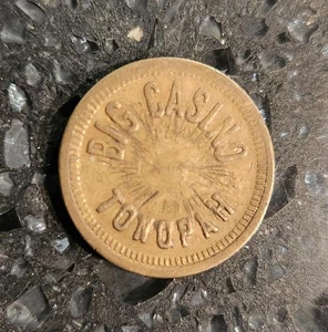 The Big Casino Tonopah Nevada NV Bordello Saloon 5¢ Gettone commerciale 1900 - Foto 1 di 4