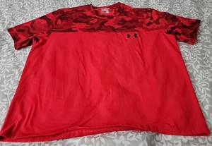 Under Armour T-Shirt Camo Fitted XL rot schwarz HeatGear - Bild 1 von 11