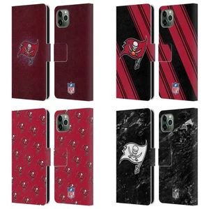 OFFICIAL NFL TAMPA BAY BUCCANEERS ARTWORK LEATHER BOOK CASE FOR APPLE iPHONE - Picture 1 of 10