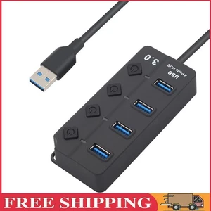 Powered USB 3.0 Hub Splitter with Individual Switches for Computer (4 Port) - Bild 1 von 8