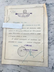 DISTRETTO MILITARE DI  TRIESTE VECCHIO DOCUMENTO OLD DOCUMENT 1963 - Picture 1 of 2