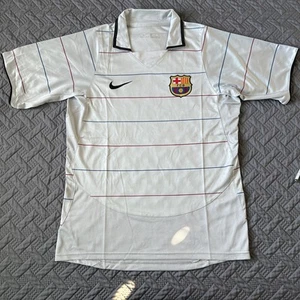 FC Barcelona Large 2003 04 05 Jersey Camiseta Shirt Nike Messi Ronaldinho - Picture 1 of 4
