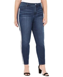 inc international concepts glitter jeans plus 22W tummy control skinny legs $109 - Picture 1 of 7