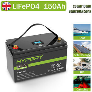 12V LiFePO4 300Ah 200Ah 50Ah LITHIUM Battery Deep Cycle BMS Emergency Power RV