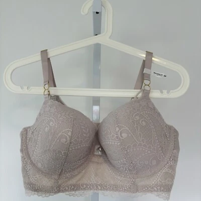 Sujetador Aerie Real Power Balconette Encaje Marfil Talla 36D Con Aros Ligeramente Acolchado Foto 1 de 4