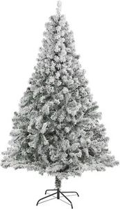 Nearly Natural 7ft. Flocked Rock Springs Spruce Artificial Christmas Tree wit... - Picture 1 of 6