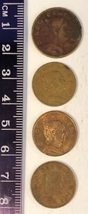 4 Mexico 5 Centavos Coins: 1961, 1970, 1973, 1975 - Picture 1 of 2