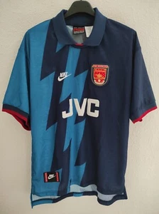 ARSENAL 1995-1996 JVC away camiseta shirt trikot maillot maglia nike L - Picture 1 of 5