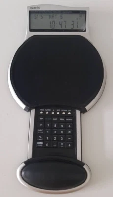 Datexx World Clock Calculator Executive Mousepad Black Digital DC-215wtg Vintage - Image 1 of 4