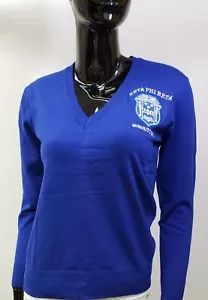 ZETA PHI BETA SORORITY V-NECK SWEATER BLUE ZETA PHI BETA SORORITY SWEATER 1920 - Picture 1 of 1