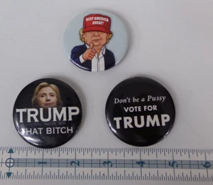 Trump Pins Set of Three Maga Patriotic Election Politics - Picture 1 of 5