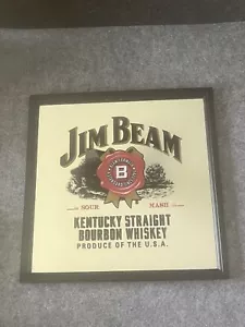 2008 Jim Beam Kentucky Straight Bourbon Whiskey Mirror Wall Sign, USA (VGC) - Picture 1 of 4