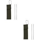  2 Sets Travel Reusable Hopsticks Foldable Chopsticks with Bag