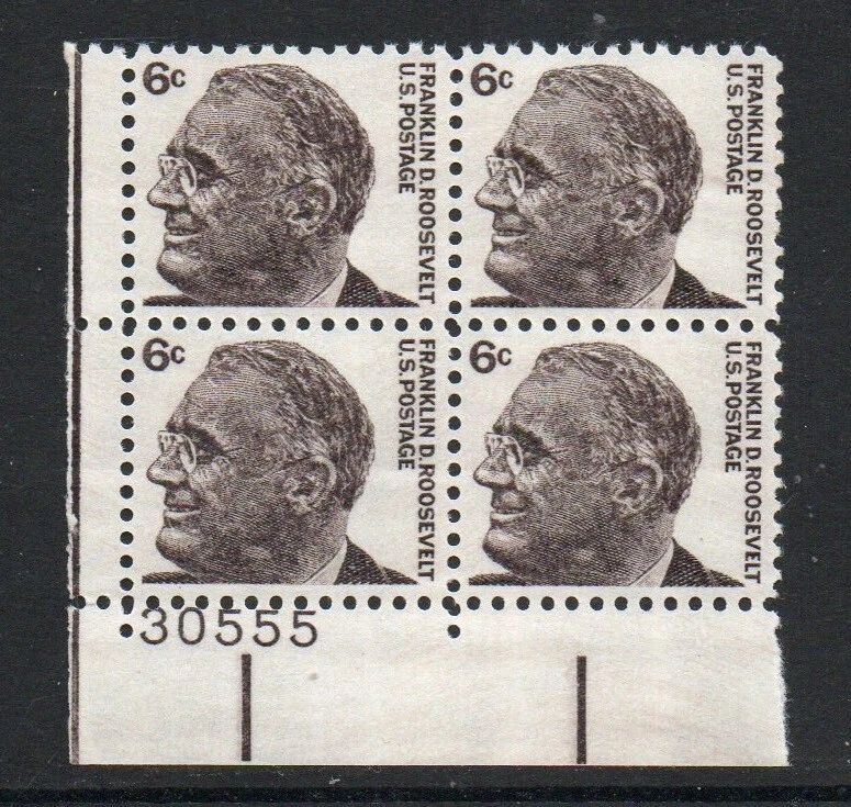 ALLYS STAMPS US Plate Block Scott #1284 6c FDR - Roosevelt [4] MNH F/VF [STK] - Image 1 of 1