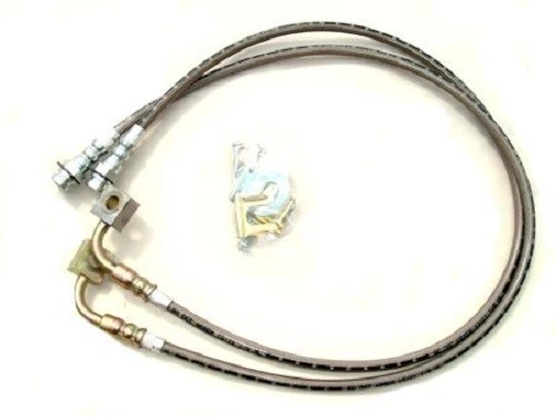Iron Rock Off Road WJ Stainless Steel Braided Front Brake Hoses - Image 1 of 1
