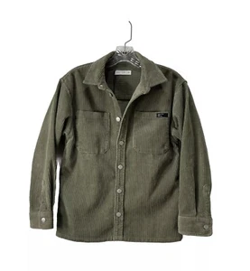 Zara Youth Size 10 Green Corduroy Jacket Casual Street Wear Metal Buttons Cotton - Picture 1 of 9