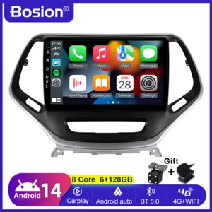 Radio de coche de 10,1"" para Jeep Cherokee 13-18 Android 14 GPS Navi USB 6+128G WIFI IPS - Imagen 1 de 12