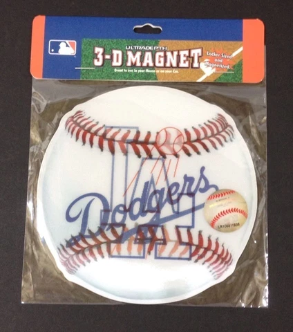 BRAX Los Angeles Dodgers 3D Baseball Logo MAGNET Gift Idea for Car Fridge Locker Cover