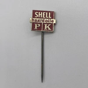 Vintage Shell Haarde Oile Silver Tone Advertising Stick Pin - Picture 1 of 4
