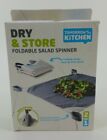 New Foldable Salad Spinner Dryer Dry & Store Folding Small Space Tiny House Rv