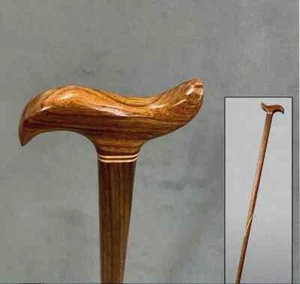 Stylish Hand Carved Wood Walking Stick Canes for Men Women Wooden Cane - Picture 1 of 6