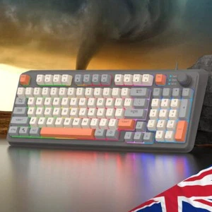 94 Keys Gamer Keypad Hot-Swap Keyboard K82 Gaming Keyboard for PC Tablet Desktop - Picture 1 of 7