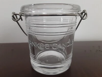 Yankee Candle Clear Bucket Candle Tealight Holder Glass Foto 1 de 4