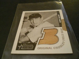 Bowman Hertigage 2001 tarjeta de asiento de campo de béisbol, Hank Sauer, rojos, Outfield - Imagen 1 de 1