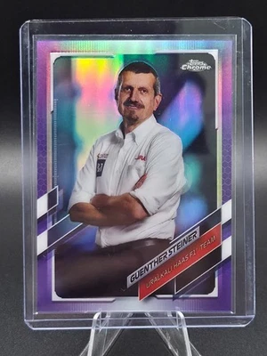 2021 Topps Chrome Formula 1 F1 Guenther Steiner Purple 115/399 #92 - Image 1 of 2