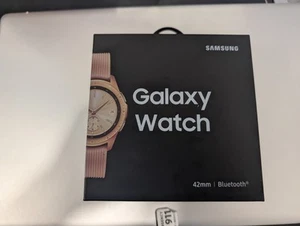 Samsung Galaxy Watch Rose 42mm Gold Case + Pink Silicone Band - Photo 1 sur 8