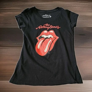 Rolling Stones Tongue Logo Band T Shirt Black Women’s Large 100% Cotton Rock Tee - Bild 1 von 5
