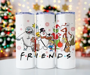 Vaso delgado SS de 20 oz películas navideñas Christmas Friends - Imagen 1 de 6