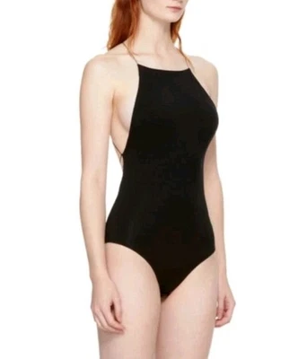 T By Alexander Wang Bodysuit Black Halter Neck Open Back Size XS - image 1 of 4