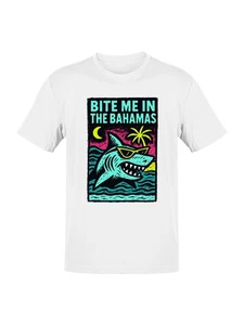 Bahama Shark Sunglasses Art Men's T-shirt - Picture 1 of 6