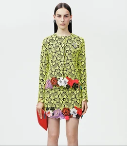 BNWT Rare Christopher Kane Pre SS15, Floral neon lace jacket,  EU38 / UK10 - Picture 1 of 8