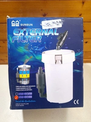3-Stage External Canister Pump & Filter 106 GPH HW-603B For Fish Tank Aquarium - Image 1 of 4