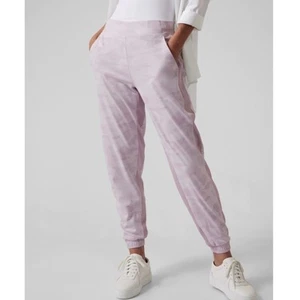 Athleta Light Purple Camo Brooklyn Warm Lined Joggers - Picture 1 of 10