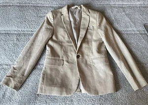 H&M Boys One Button Taupe Blazer Jacket, Size 12 - Picture 1 of 3